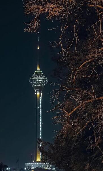 عکس سیاه سفید برج میلاد