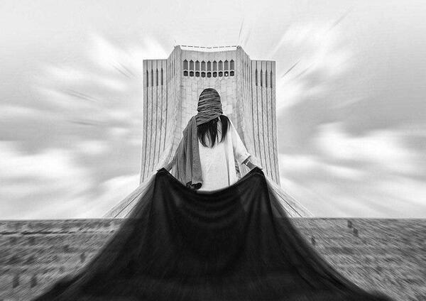 عکس سیاه سفید برج ازادی