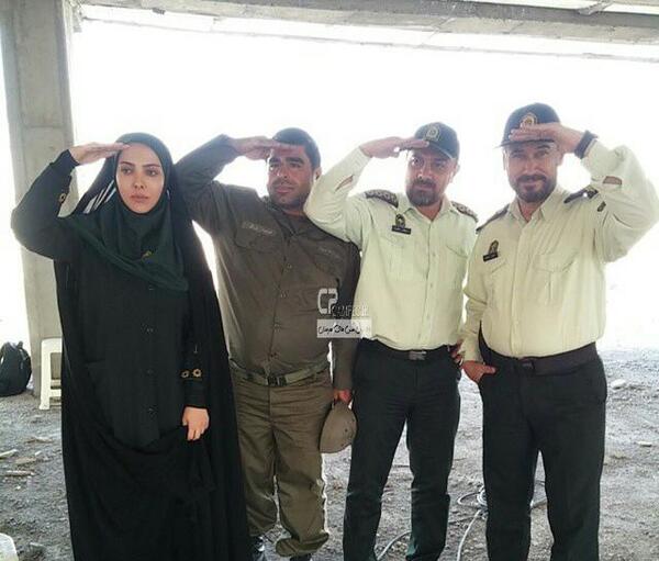 عکس لیلا اوتادی با لباس پلیس