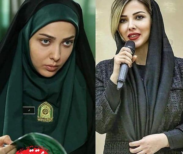 عکس لیلا اوتادی با لباس پلیس