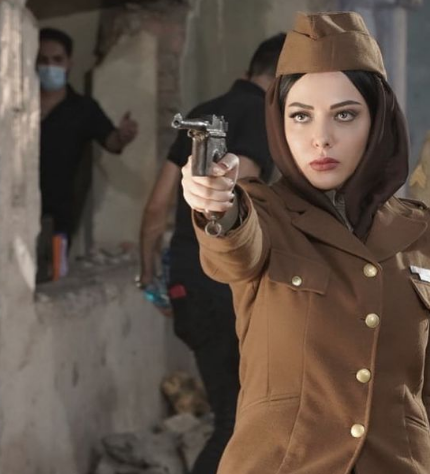 عکس لیلا اوتادی با لباس پلیس