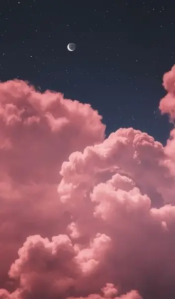عکس ماه صورتی برای بک گراند