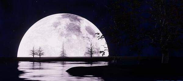عکس ماه صورتی برای بک گراند