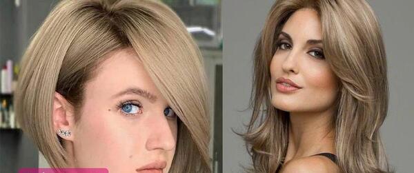 عکس رنگ موی زیتونی دودی بدون دکلره