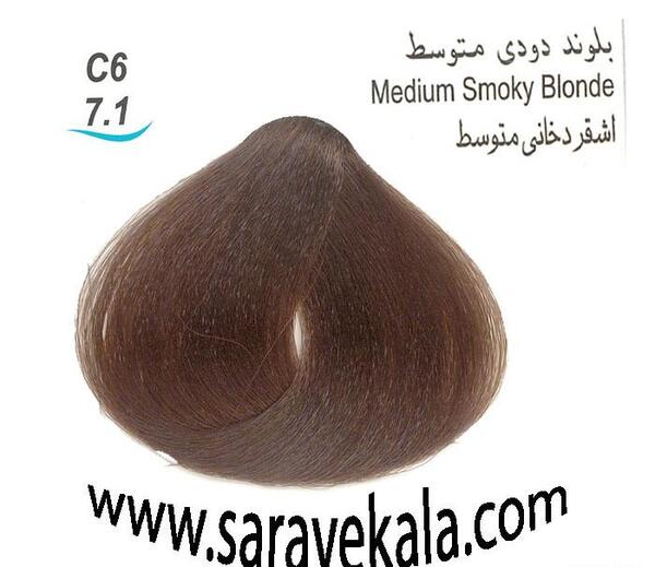 عکس رنگ بلوند دودی متوسط