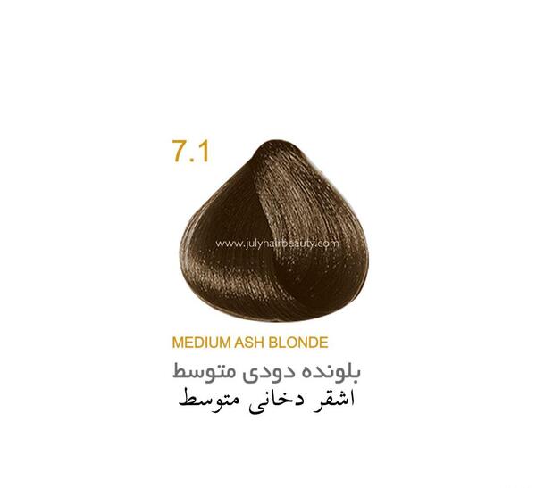 عکس رنگ بلوند دودی متوسط