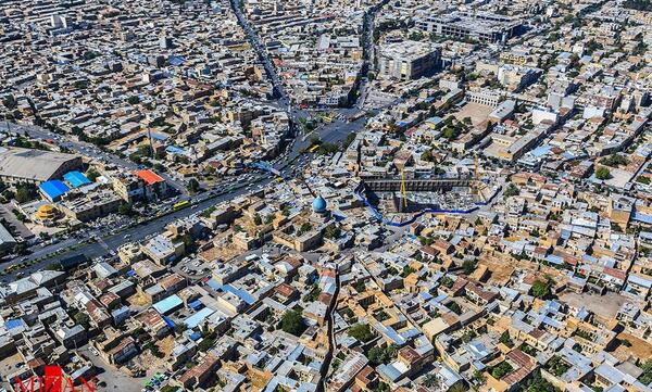 عکس هوایی از شهر شیراز