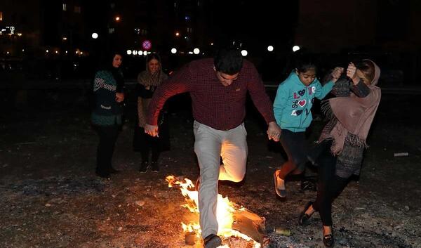 عکس هوایی چهارشنبه سوری تهران