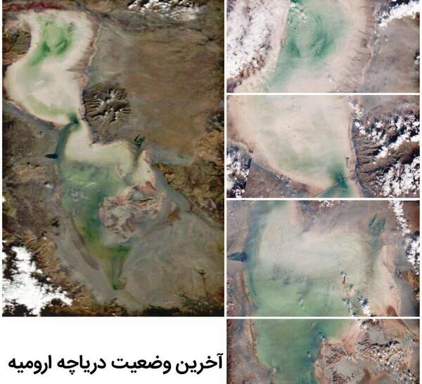 آخرین عکس هوایی از دریاچه ارومیه