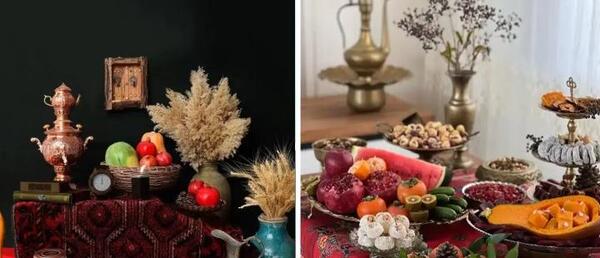 عکس ایده دیزاین سفره شب یلدا