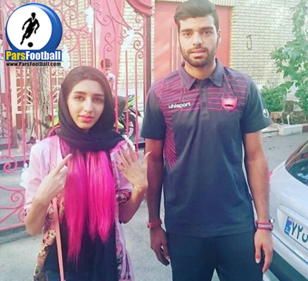 عکس مهدی طارمی با خانمش