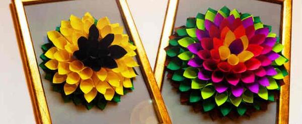 عکس کاردستی گل برای گروه