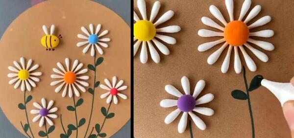 عکس کاردستی گل برای گروه