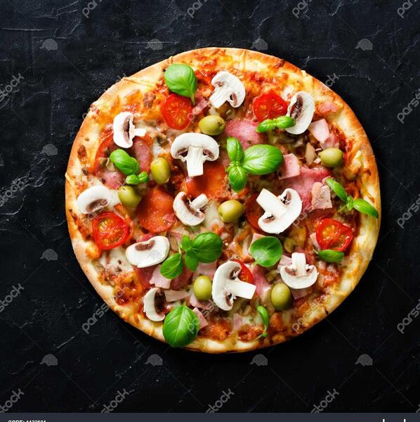 عکس پیتزا با قارچ