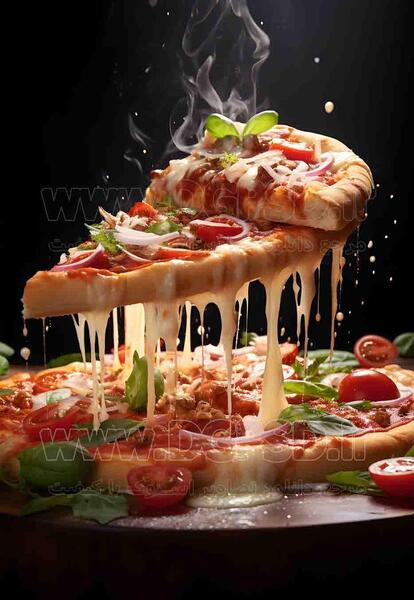 عکس پیتزا برای پس زمینه