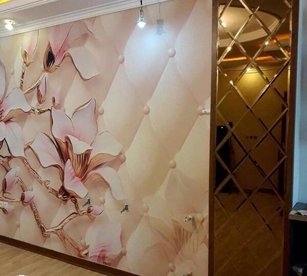 عکس سقف کاغذ دیواری شده