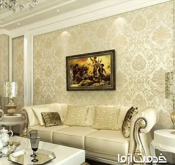 عکس مدل کاغذ دیواری پذیرایی