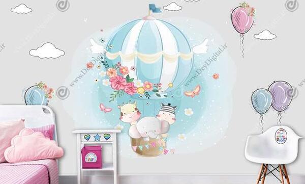 عکس کاغذ دیواری اتاق نوزاد