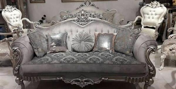 عکس مبل سلطنتی رنگ طوسی