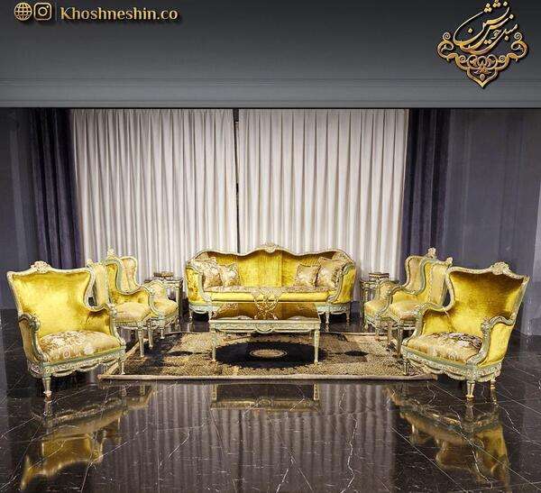عکس مبل سلطنتی زرد