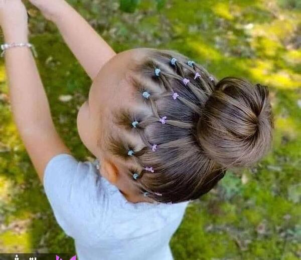 عکس مدل مو ساده با چهل گیس