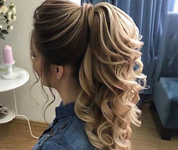 عکس مدل بستن مو دم اسبی