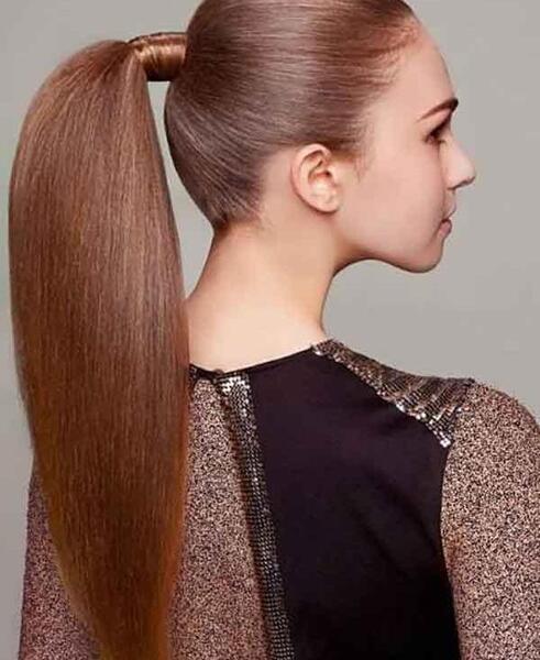 عکس مدل بستن مو دم اسبی