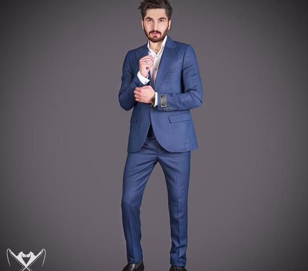 عکس کت شلوار ابی نفتی