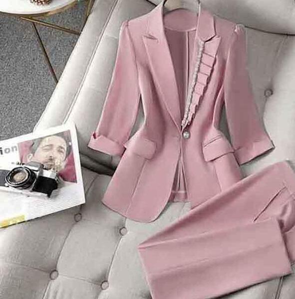 عکس کت شلوار دخترانه صورتی