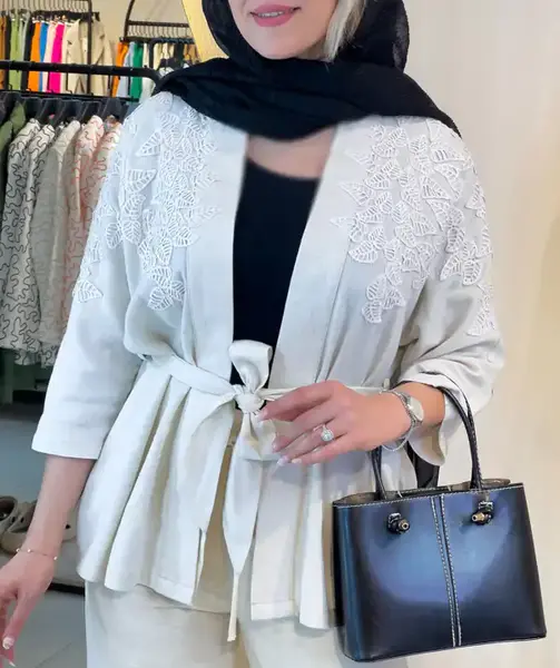 عکس مانتو کمربند دار