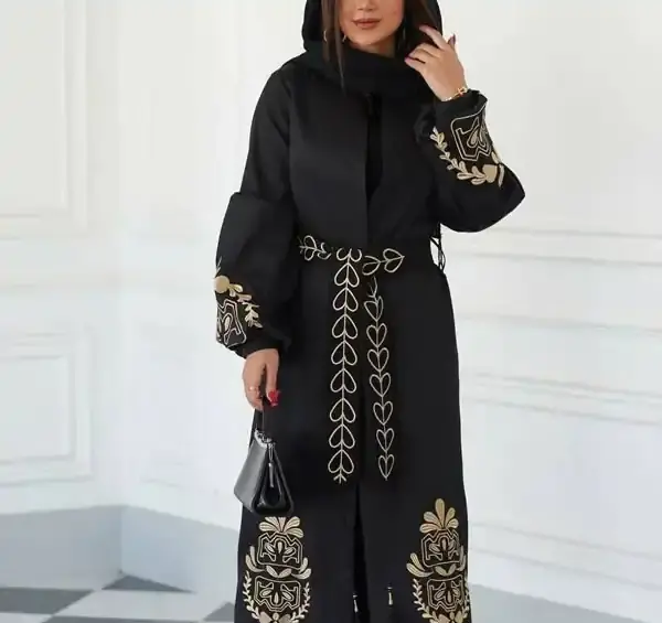 عکس مانتو کمربند دار