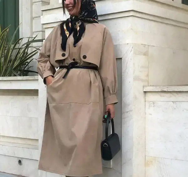 عکس مانتو کمربند دار