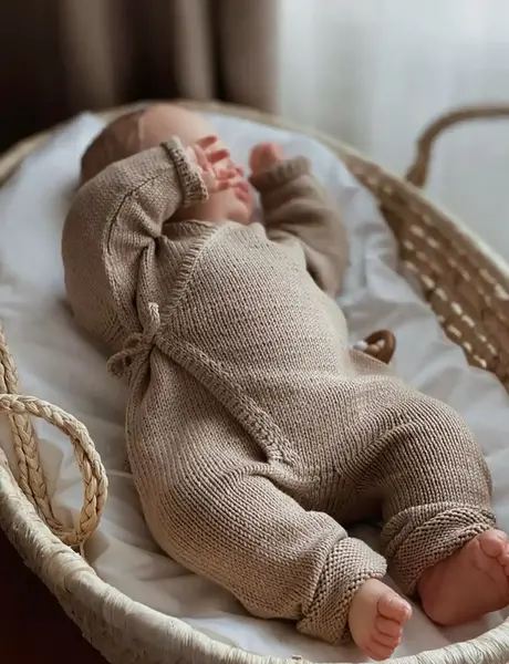 عکس نوزاد پسر با لباس سرهمی