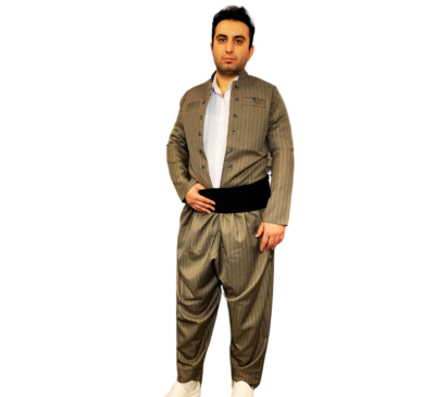 عکس لباس کردی مردانه طوسی