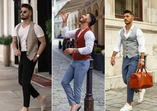 عکس ست لباس مردانه با جلیقه