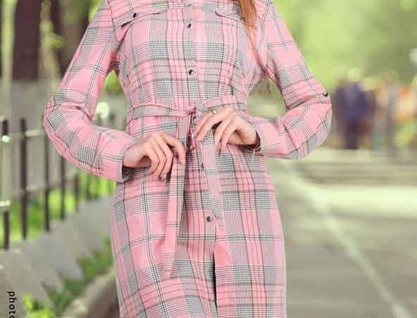 عکس مدل لباس دخترانه با پارچه چهارخونه