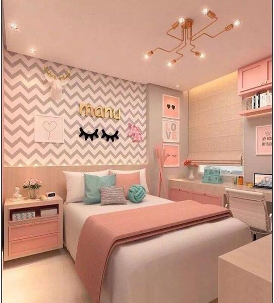 عکس اتاق خواب دخترانه لوکس