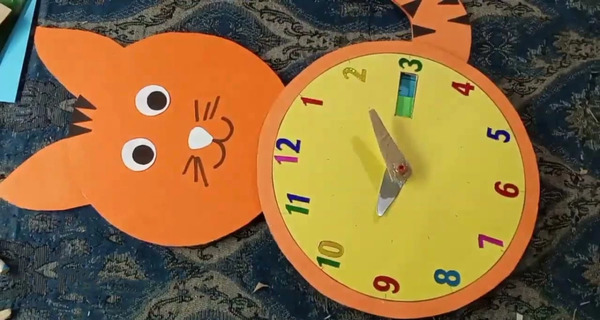 عکس کاردستی ساعت برای کلاس اول