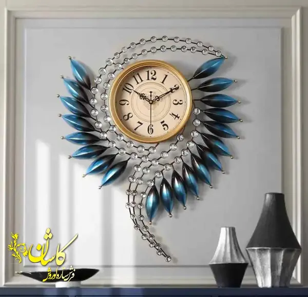 عکس ساعت دیواری رنگ طوسی