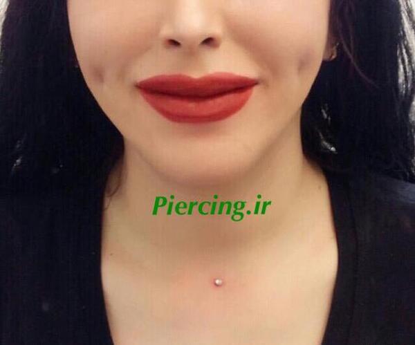 عکس چال گونه با پیرسینگ