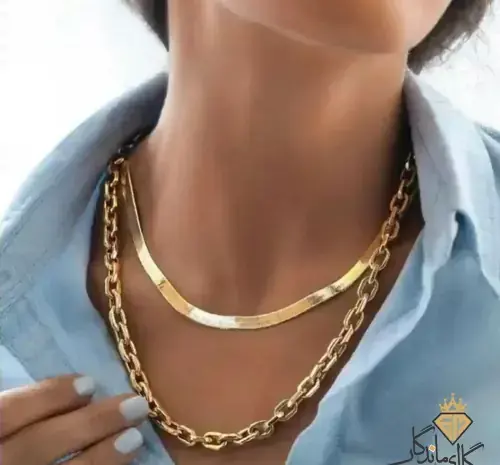 عکس گردنبند هرینگبون طلا