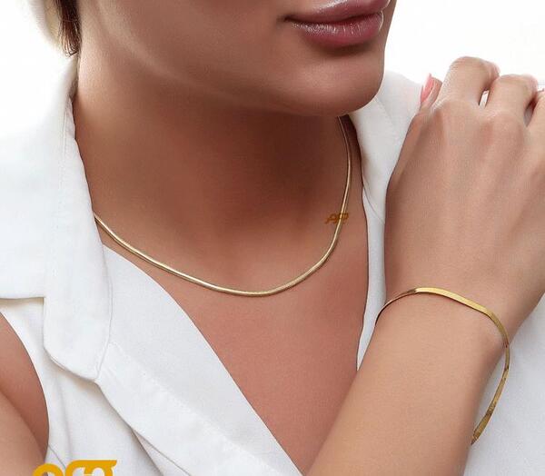 عکس گردنبند هرینگبون طلا