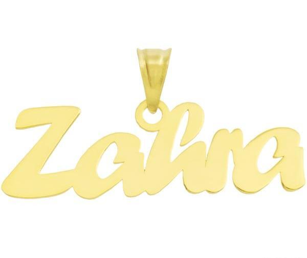 عکس گردنبند اسم زهرا به انگلیسی