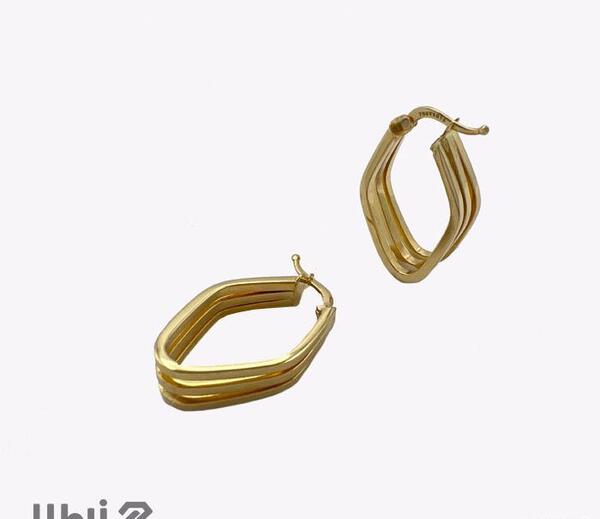عکس گوشواره لوزی طلا