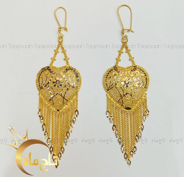 عکس گوشواره طلای قلبی