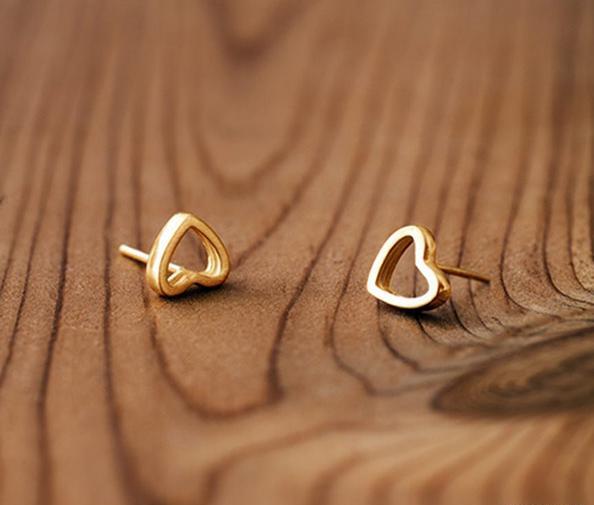 عکس گوشواره طلای قلبی