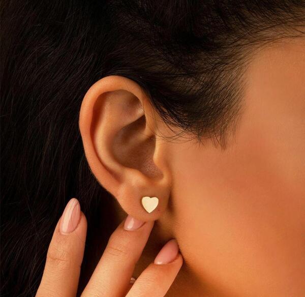 عکس گوشواره طلای قلبی