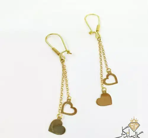 عکس گوشواره طلای قلبی