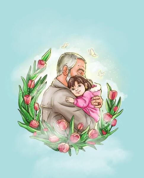 عکس دختر لباس صورتی گوشواره قلبی