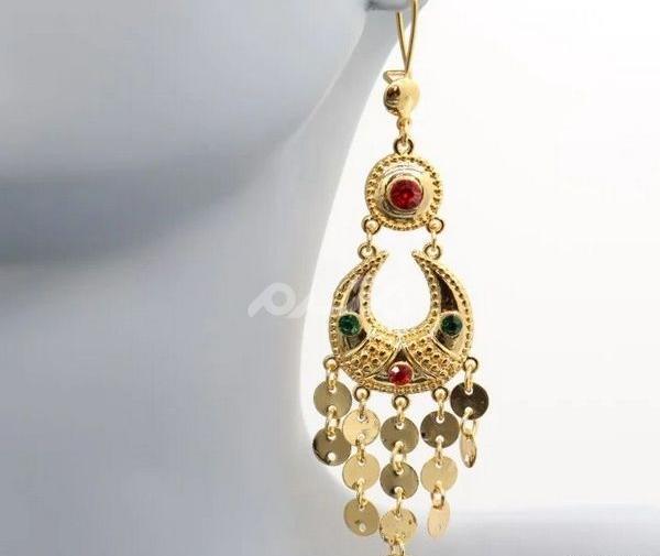 عکس گوشواره طلا خلیجی